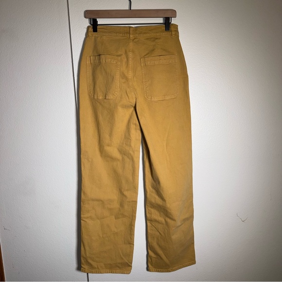 MADEWELL Emmett mustard wide leg high waisted 70s inspo exposed pocket jeans 28T - Picture 8 of 8